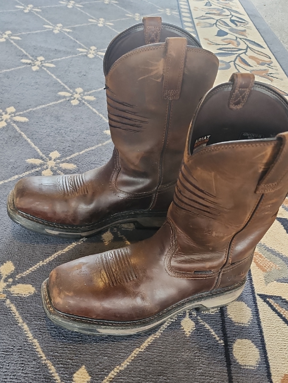 Ariat Men’s Brown Leather Size 11EE Composite Work  Boots